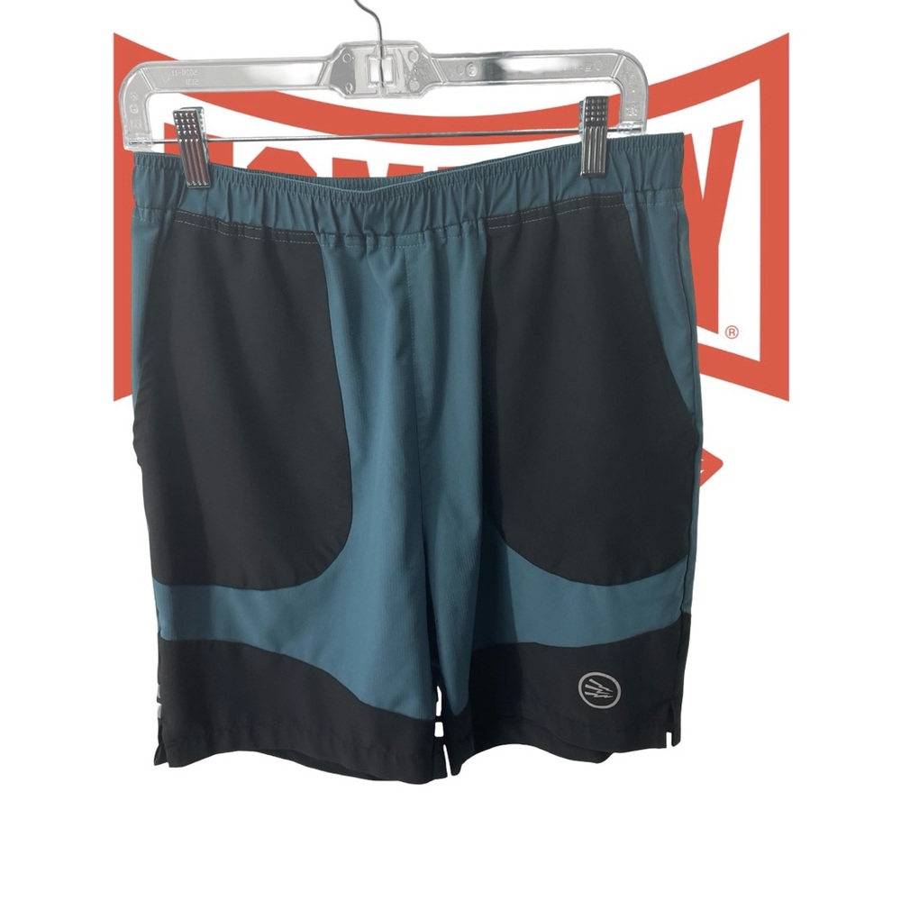 Brandblack Black and Light Blue Shorts